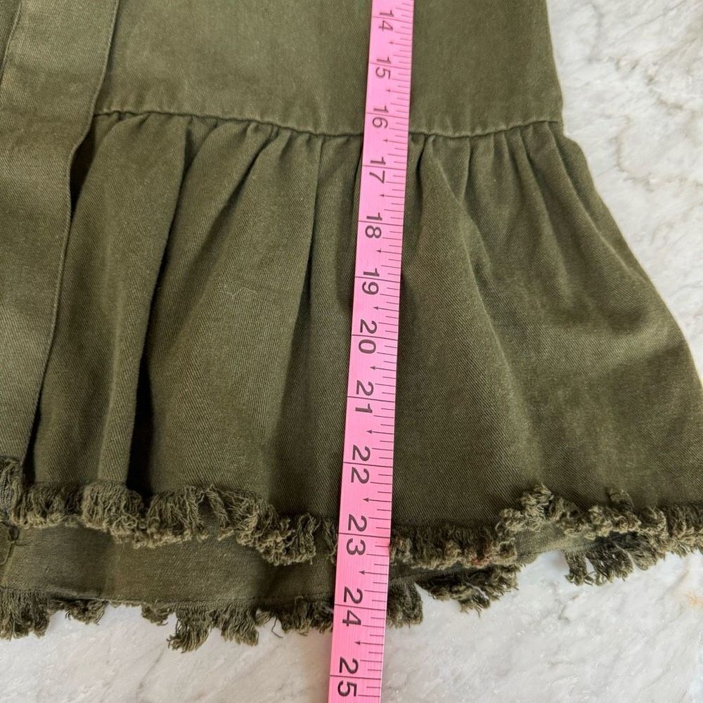 Anthropologie Beautiful Stories Inika Olive Green Utility Jacket XS Embroidered - Picture 7 of 7